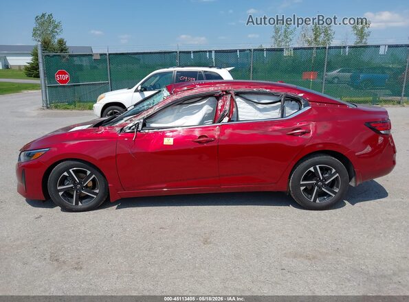 3N1AB8CV9SY220415 2025 NISSAN SENTRA Red სალონის 360-გრადუსიანი ხედი