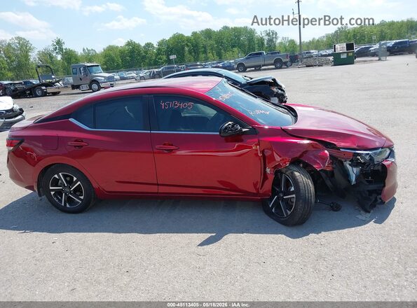 3N1AB8CV9SY220415 2025 NISSAN SENTRA Red უკანა სალონის ხედი