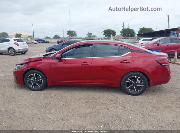 3N1AB8CV9SY245346 2025 NISSAN SENTRA Красный Панорамный вид салона 360°
