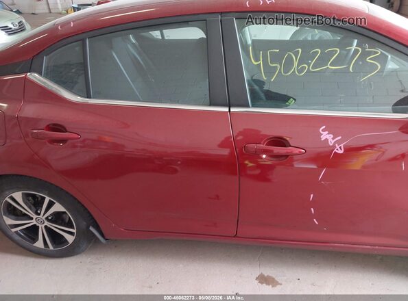 3N1AB8CVXLY286537 2020 NISSAN SENTRA Red Vista interior trasera