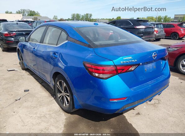 3N1AB8CVXMY217042 2021 NISSAN SENTRA Синий Задняя левая четверть