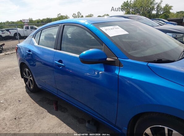 3N1AB8CVXMY217042 2021 NISSAN SENTRA Синий Вид задней части салона