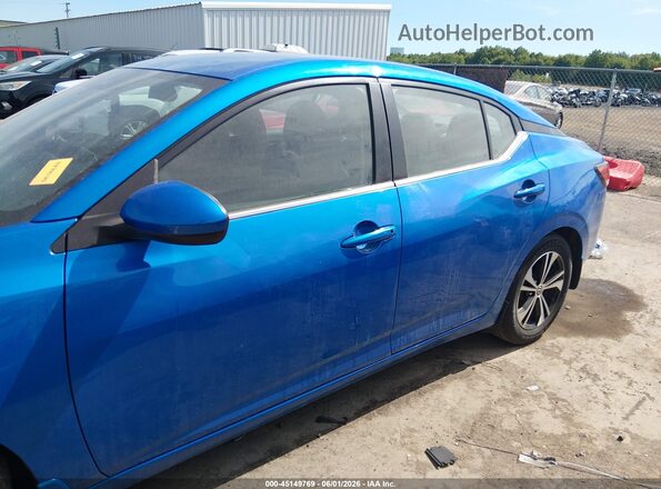 3N1AB8CVXMY217042 2021 NISSAN SENTRA Синий Панорамный вид салона 360°