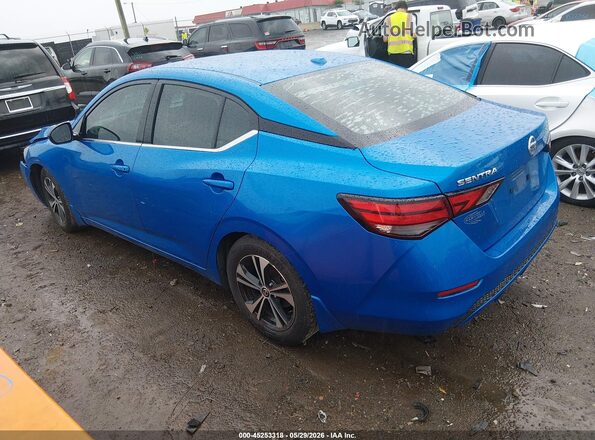 3N1AB8CVXMY233838 2021 NISSAN SENTRA Blue Trasero izquierdo