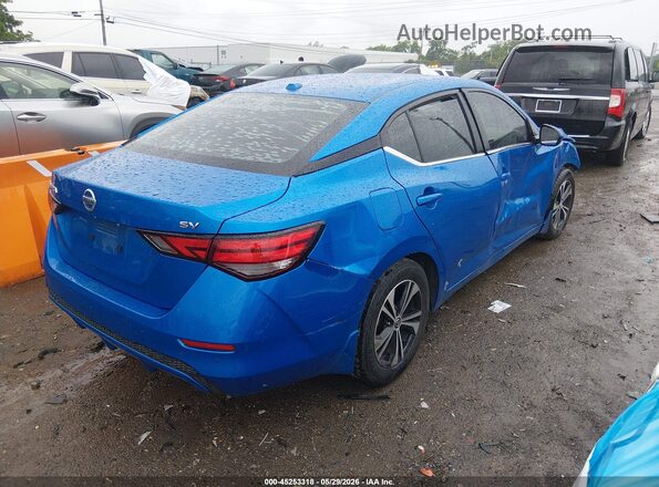 3N1AB8CVXMY233838 2021 NISSAN SENTRA Blue Trasero derecho