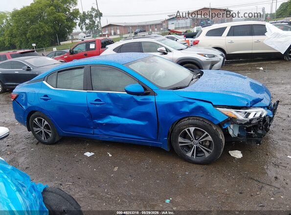 3N1AB8CVXMY233838 2021 NISSAN SENTRA Blue Vista interior trasera