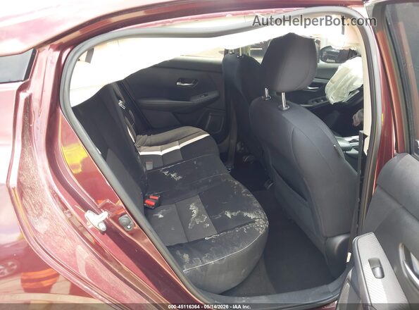 3N1AB8CVXMY240143 2021 NISSAN SENTRA Burgundy Vista de la etiqueta del VIN