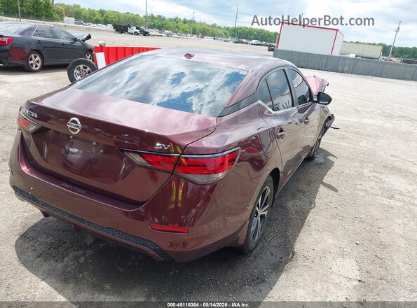 3N1AB8CVXMY240143 2021 NISSAN SENTRA Burgundy Trasero derecho