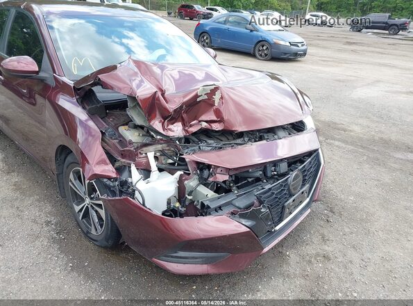 3N1AB8CVXMY240143 2021 NISSAN SENTRA Burgundy Vista frontal
