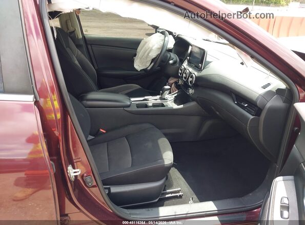 3N1AB8CVXMY240143 2021 NISSAN SENTRA Burgundy Vista interior delantera