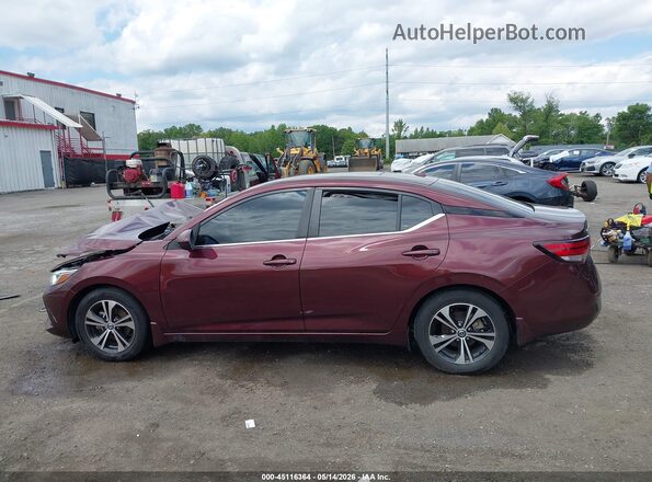 3N1AB8CVXMY240143 2021 NISSAN SENTRA Burgundy Vista interior trasera