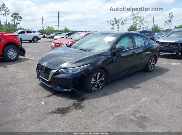 3N1AB8CVXMY292839 2021 NISSAN SENTRA Черный Передняя левая четверть