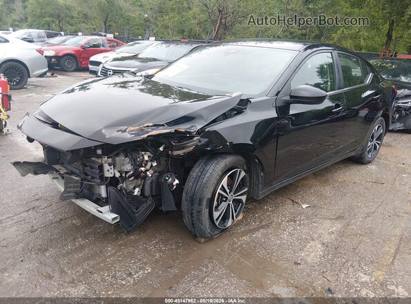3N1AB8CVXPY265256 2023 NISSAN SENTRA Black Առջևի ձախ երեք քառորդ տեսարան