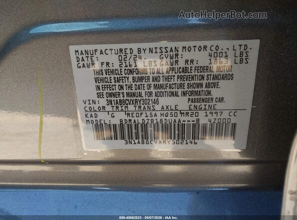 3N1AB8CVXRY302146 2024 NISSAN SENTRA Gray Vista del compartimento del motor