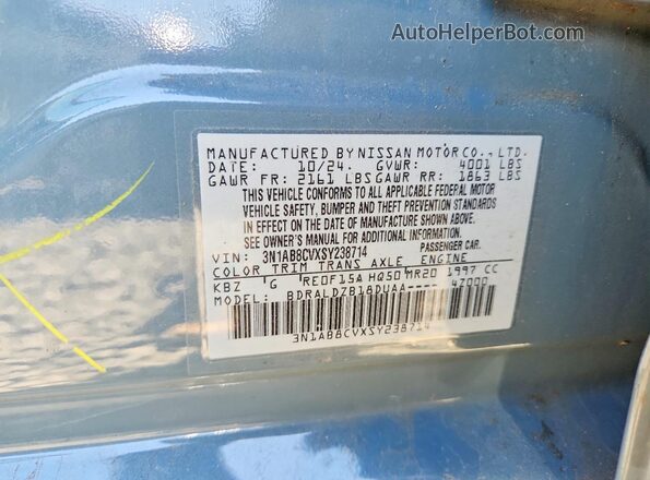 3N1AB8CVXSY238714 2025 NISSAN SENTRA Gray 
