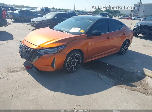 3N1AB8DV0RY203480 2024 NISSAN SENTRA Orange Vista tres cuartos delantera izquierda