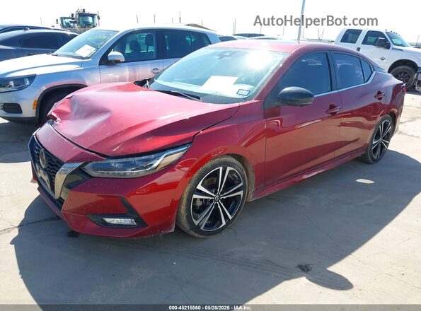 3N1AB8DV3MY243321 2021 NISSAN SENTRA Red Vista tres cuartos delantera izquierda