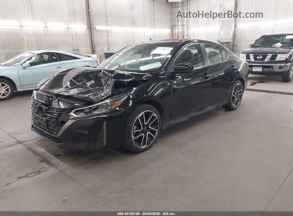 3N1AB8DV3SY203592 2025 NISSAN SENTRA Black Առջևի ձախ երեք քառորդ տեսարան