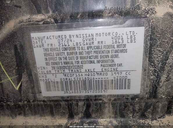 3N1AB8DV3SY203592 2025 NISSAN SENTRA Black Շարժիչի բաժամունքի տեսք