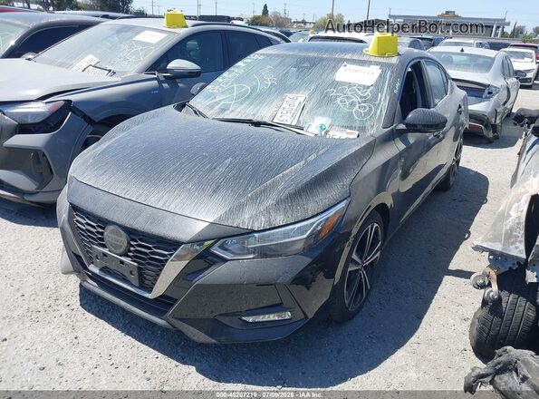3N1AB8DV5MY219246 2021 NISSAN SENTRA Black წინა მარცხენა ხედი სამი მეოთხედიდან