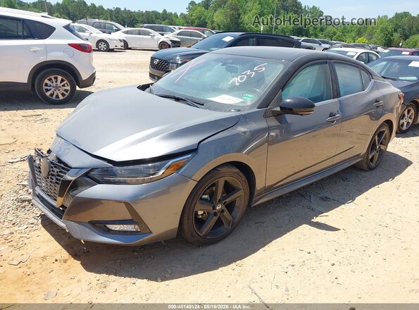 3N1AB8DV5NY277035 2022 NISSAN SENTRA Gray წინა მარცხენა ხედი სამი მეოთხედიდან