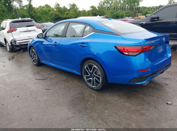 3N1AB8DV7SY268655 2025 NISSAN SENTRA Синий Задняя левая четверть