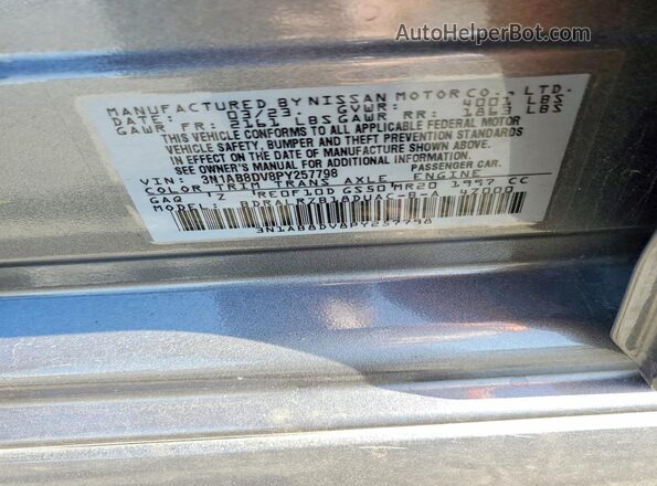 3N1AB8DV8PY257798 2023 NISSAN SENTRA Gray 