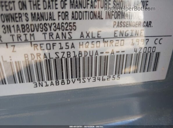 3N1AB8DV9SY346255 2025 NISSAN SENTRA Pewter Widok komory silnika