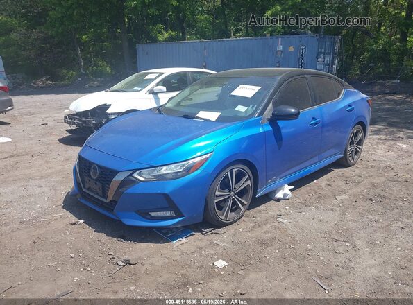 3N1AB8DVXMY258303 2021 NISSAN SENTRA Blue Przód lewy