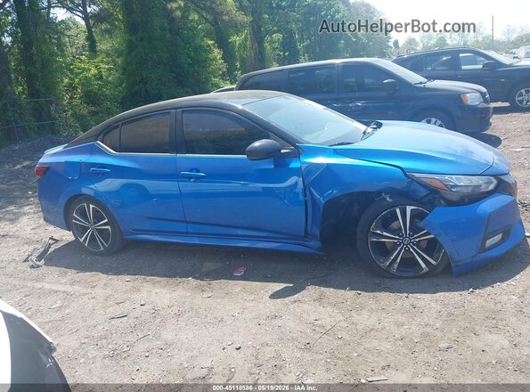 3N1AB8DVXMY258303 2021 NISSAN SENTRA Blue Widok wnętrza z tyłu