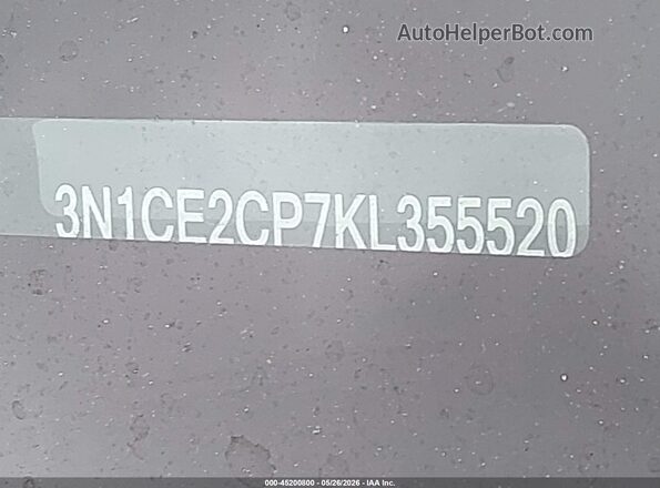 3N1CE2CP7KL355520 2019 NISSAN VERSA NOTE Blue Շարժիչի բաժամունքի տեսք