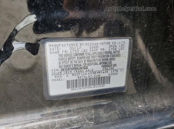 3N1CN7AP0HL841532 2017 NISSAN VERSA Черный Вид подкапотного пространства