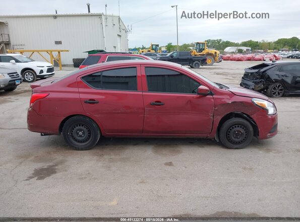 3N1CN7AP4JL860087 2018 NISSAN VERSA Red Widok wnętrza z tyłu