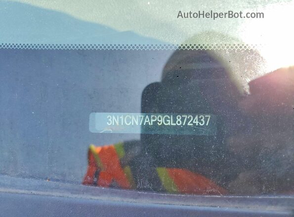 3N1CN7AP9GL872437 2016 NISSAN VERSA Серый Вид подкапотного пространства