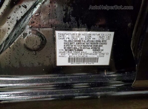 3N1CN8DV7SL896695 2025 NISSAN VERSA Black 