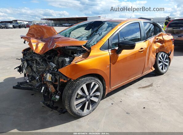 3N1CN8FV0ML808893 2021 NISSAN VERSA Orange წინა მარცხენა ხედი სამი მეოთხედიდან