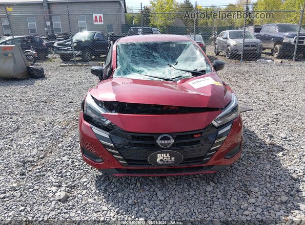 3N1CN8FV8SL873682 2025 NISSAN VERSA Red Սարքավորումների վահանակի տեսք