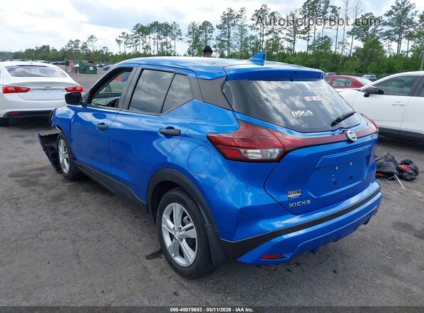 3N1CP5BV4ML512712 2021 NISSAN KICKS Blue Trasero izquierdo