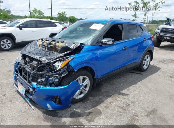 3N1CP5BV4ML512712 2021 NISSAN KICKS Blue Vista tres cuartos delantera izquierda