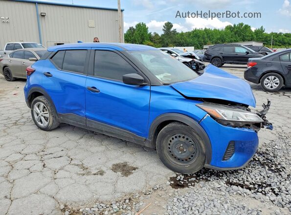 3N1CP5BV4NL506782 2022 NISSAN KICKS Blue Delantero derecho