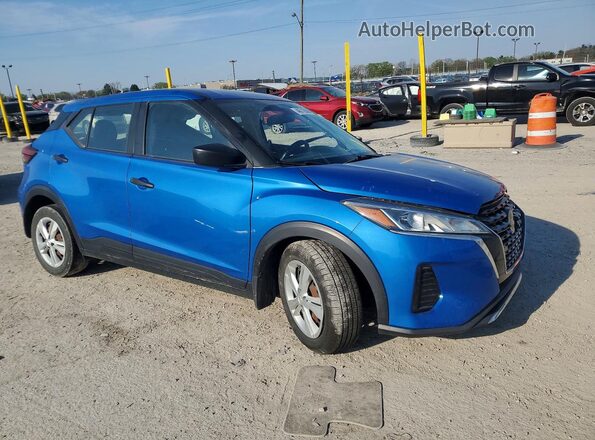 3N1CP5BV8ML544157 2021 NISSAN KICKS Blue Delantero derecho