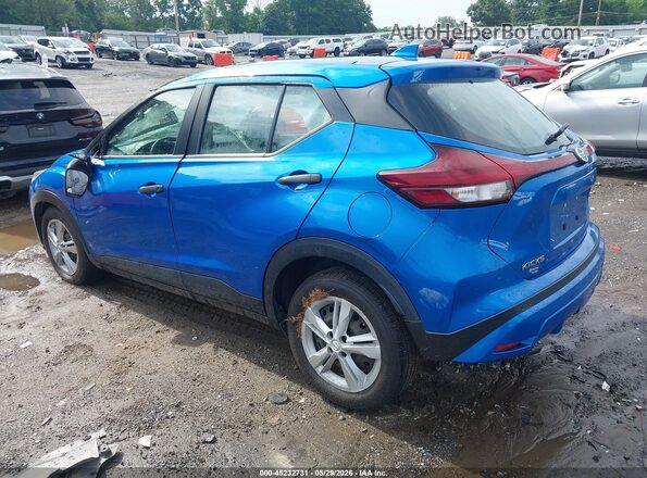 3N1CP5BVXML530793 2021 NISSAN KICKS Blue Trasero izquierdo