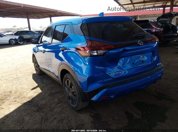3N1CP5BVXML555242 2021 NISSAN KICKS Blue Trasero izquierdo