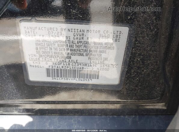 3N1CP5BVXPL560459 2023 NISSAN KICKS Black Engine compartment view