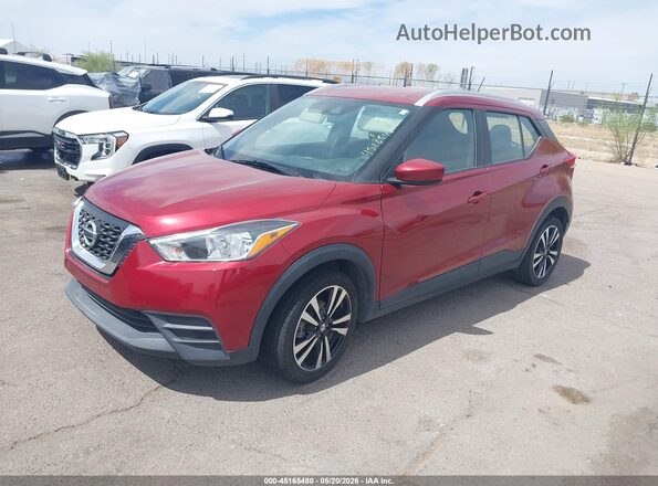 3N1CP5CU9KL497885 2019 NISSAN KICKS Красный Передняя левая четверть