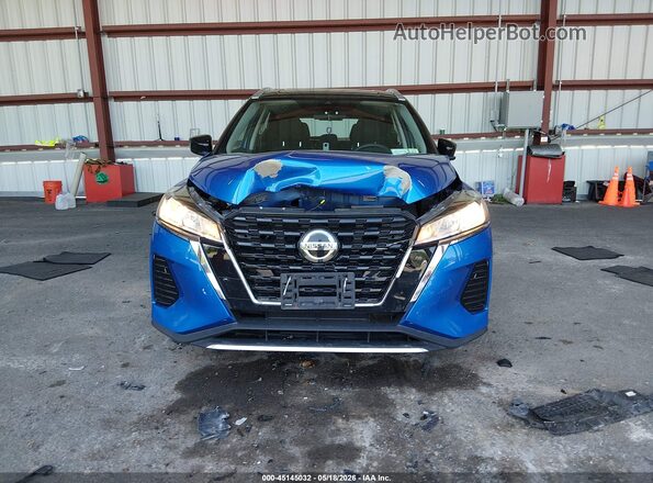 3N1CP5CV0ML526105 2021 NISSAN KICKS Blue Вид щитка приладів