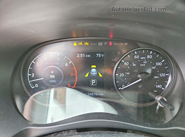 3N1CP5CV0ML545818 2021 NISSAN KICKS Gray Սարքավորումների վահանակի տեսք