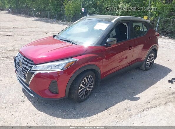 3N1CP5CV1ML481322 2021 NISSAN KICKS Red Przód lewy