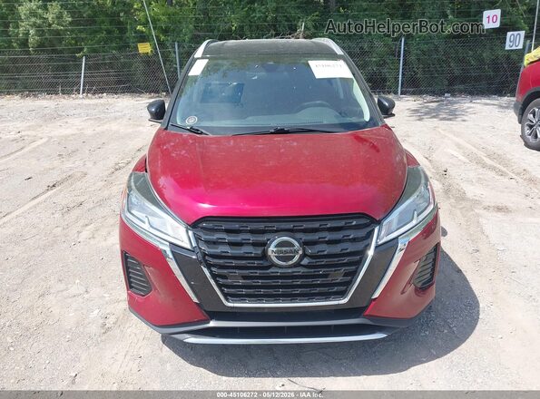 3N1CP5CV1ML481322 2021 NISSAN KICKS Red Widok zestawu wskaźników