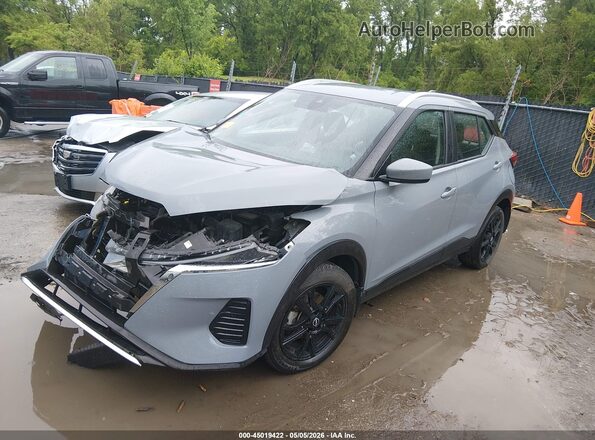 3N1CP5CV2PL555352 2023 NISSAN KICKS Gray Առջևի ձախ երեք քառորդ տեսարան